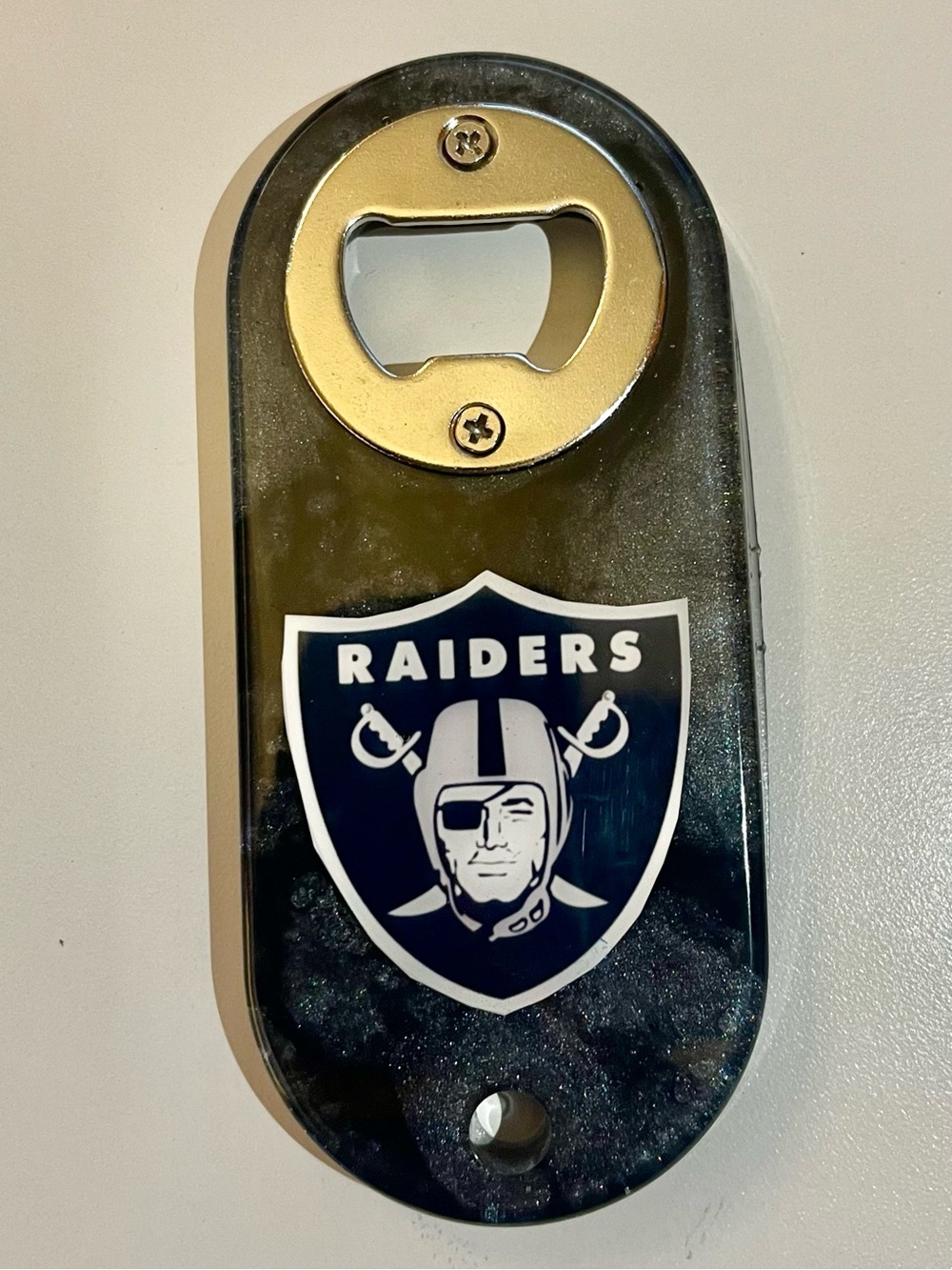 Oakland Las Vegas Raiders NFL Logo Bottle Opener Football Fan Collectible Gift